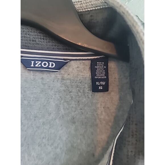 Izod Men’s Vest Light Gray Full Zip Sleeveless Outdoor Golf Size XL Polyester - Picture 3 of 8